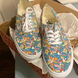 Vans mens 10 womens 11.5 new in box mushroom/floral shoes